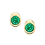 Fabergé emerald earrings on a white background