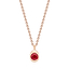 Fabergé gold and ruby necklace on a white background
