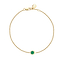 Fabergé gold and emerald bracelet on a white background