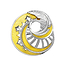 Fabergé Mystere brooch on a white background