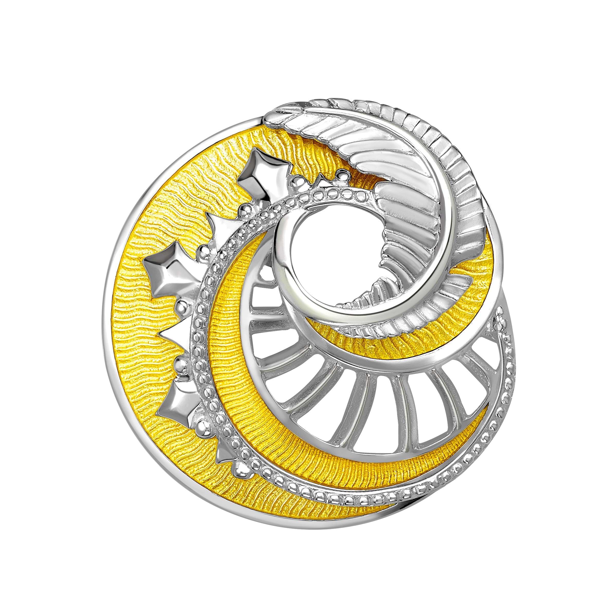 Fabergé Mystere brooch on a white background