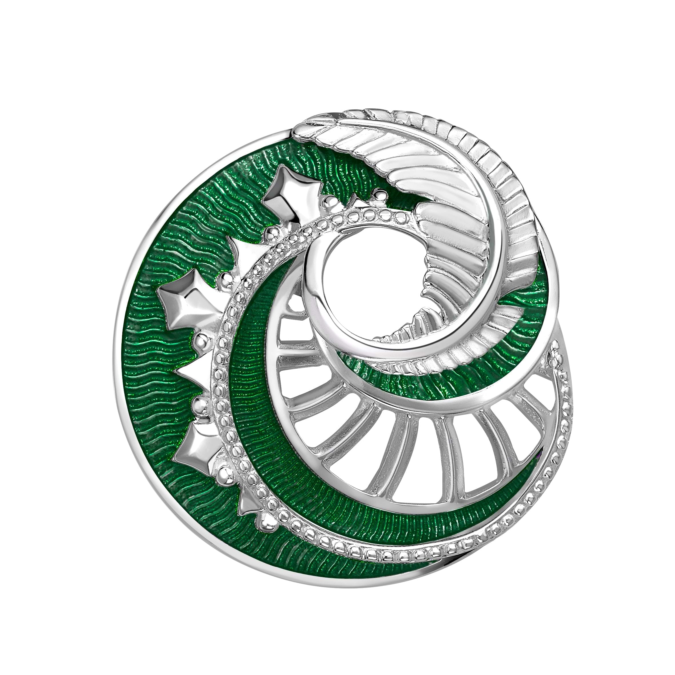 Fabergé Mystere brooch on a white background