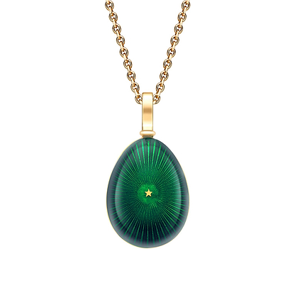 Fabergé pendant on a white background