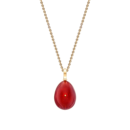 Fabergé pendant on a white background