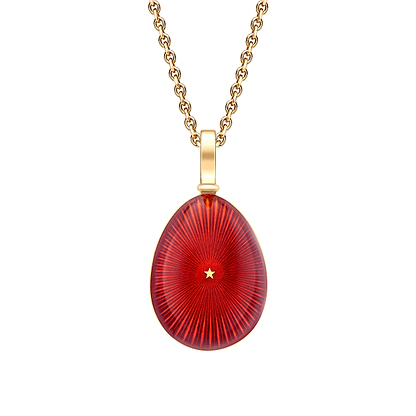 Fabergé pendant on a white background