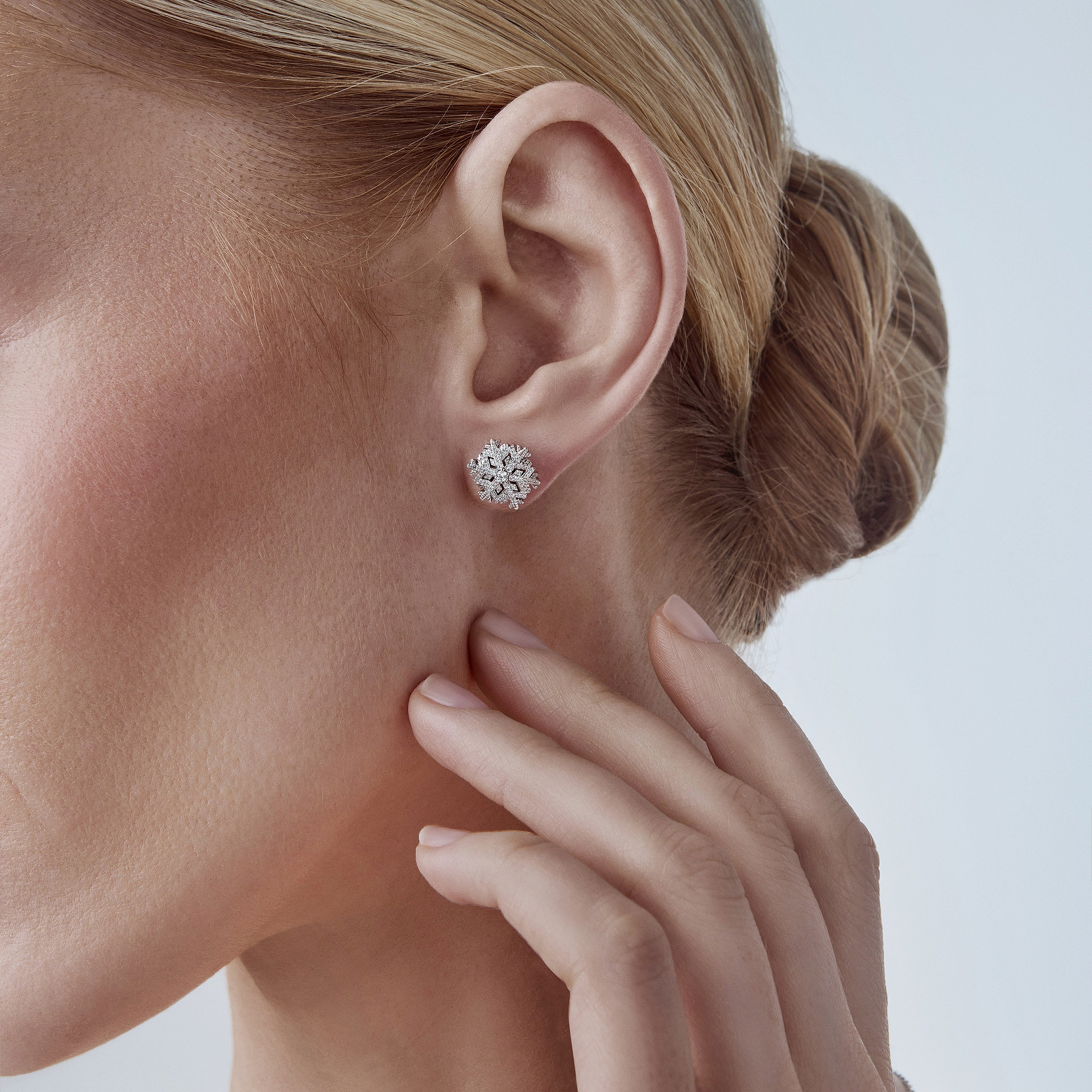 Snowflake Diamond Earrings