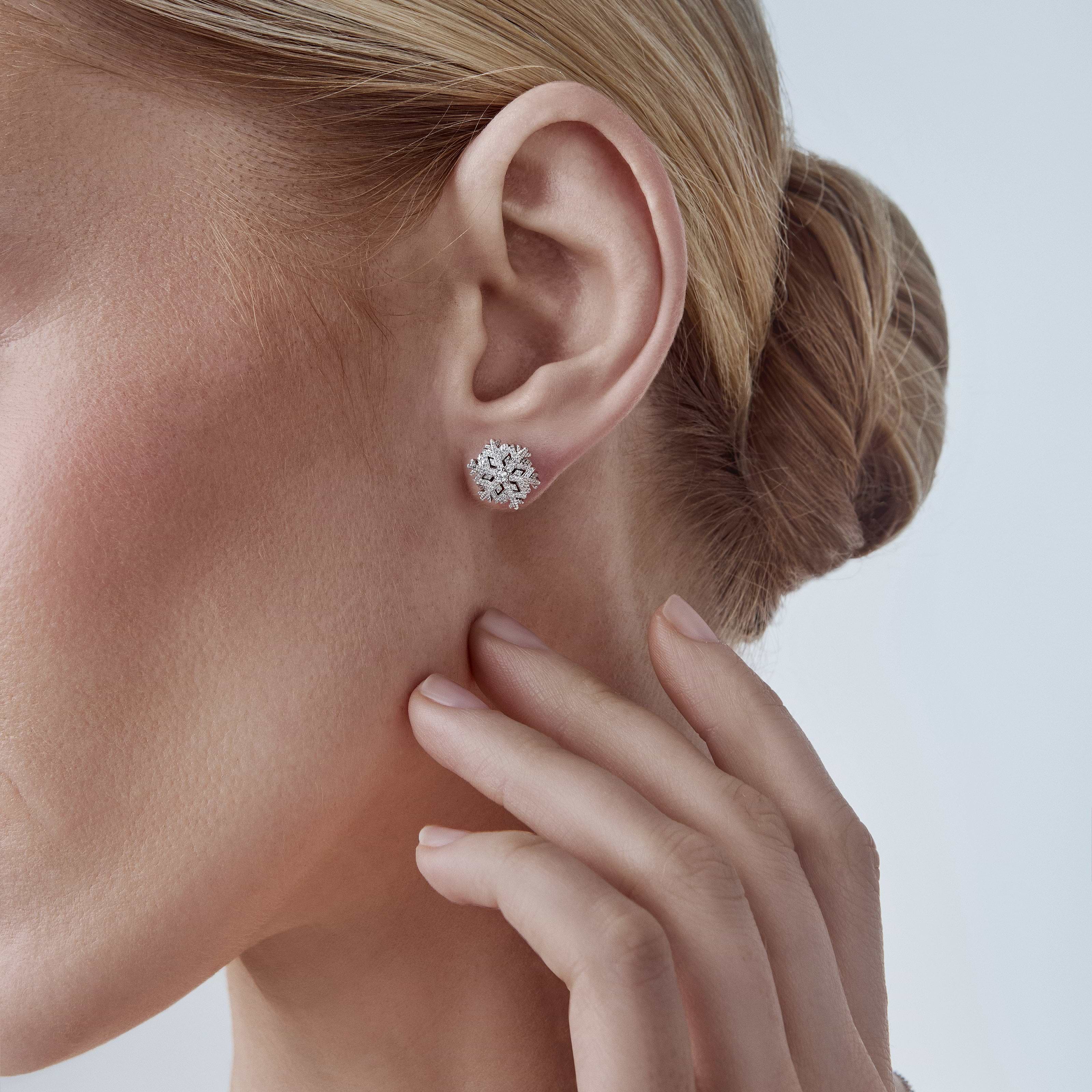 Snowflake Diamond Earrings