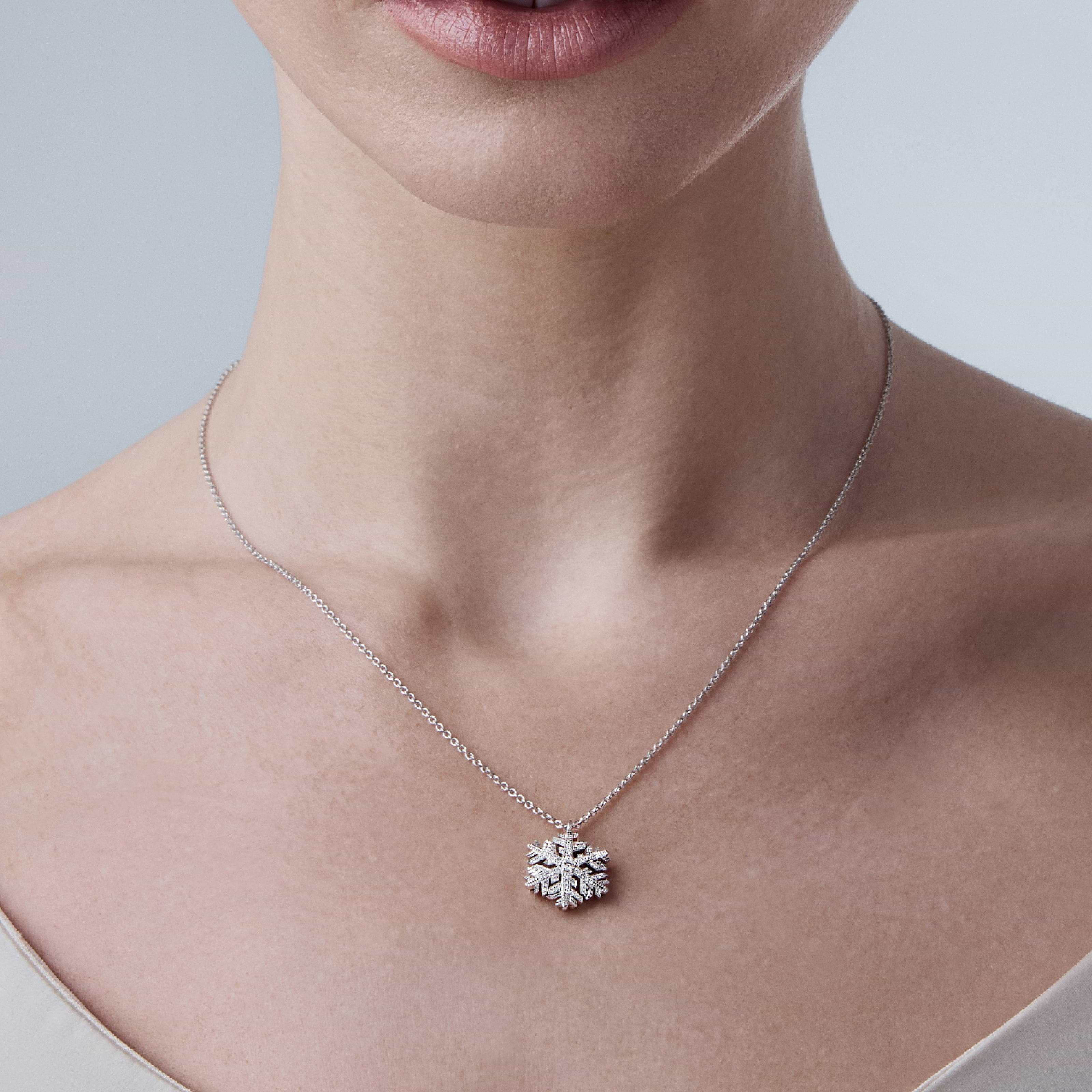 Snowflake Diamond Pendant