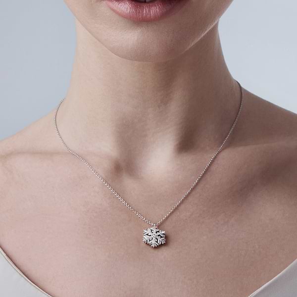 Snowflake Diamond Pendant