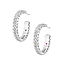 Cosmic Curve Platinum and Diamond Earrings