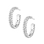 Cosmic Curve Platinum and Diamond Earrings