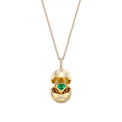 Brushed Heart Surprise Yellow Gold Locket