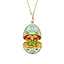 Guilloché Enamel Twin Flower Surprise Locket