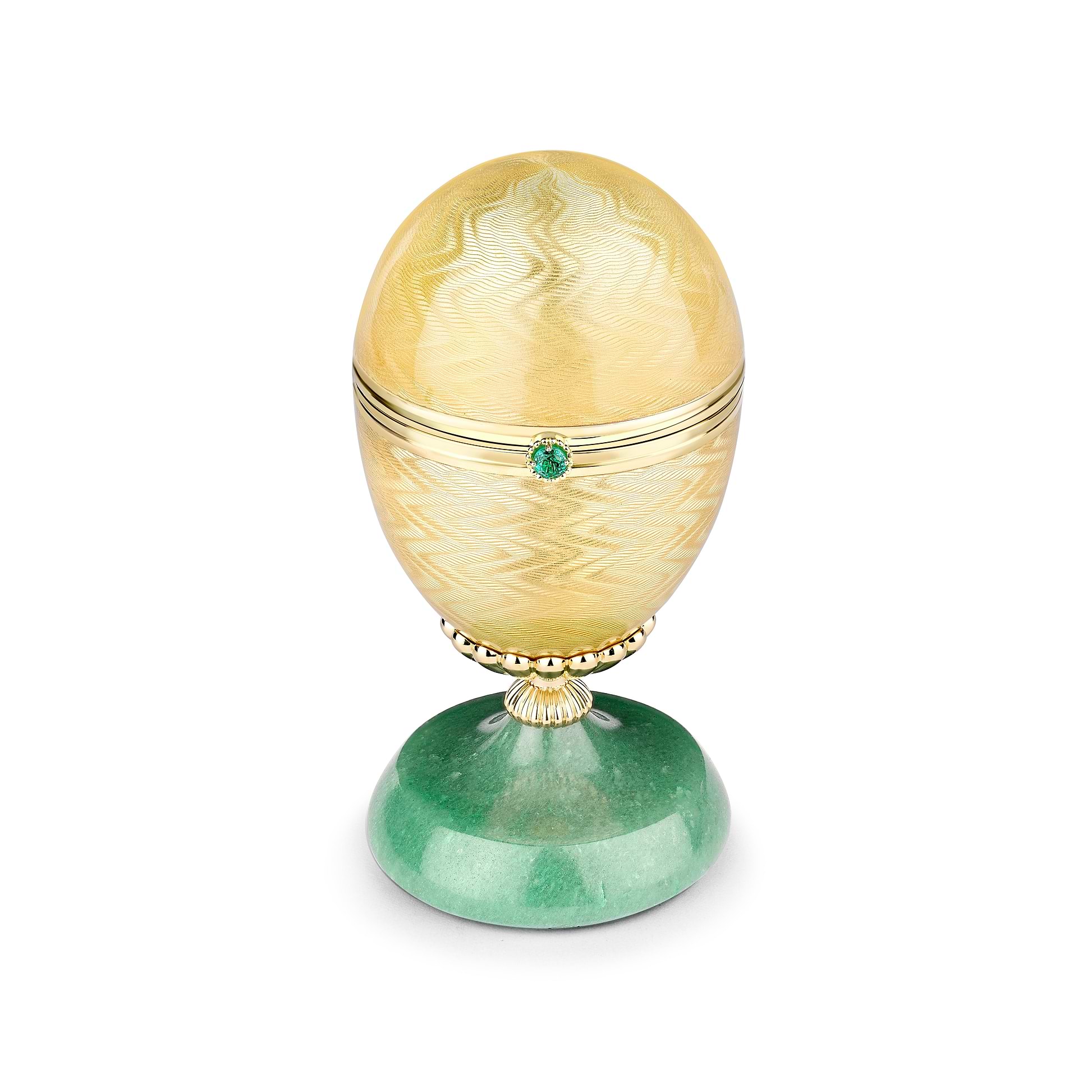Limited Edition Guilloché Enamel Cactus Surprise Egg Objet