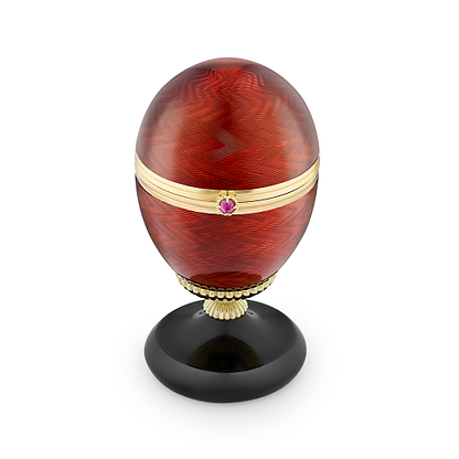 Limited Edition Guilloché Enamel Wild Rose Surprise Egg Objet