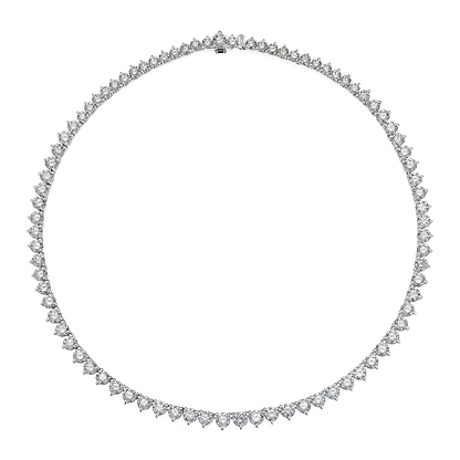 High Jewellery Diamond Line Necklace in platinum featuring white diamonds, priced at €70,300 excluding taxes and duties.