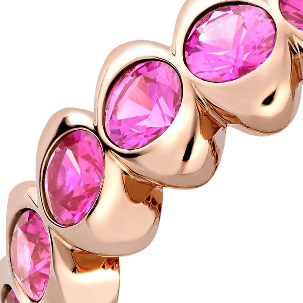 Colours of Love Rose Gold Pink Sapphire Eternity Ring | Fabergé 2