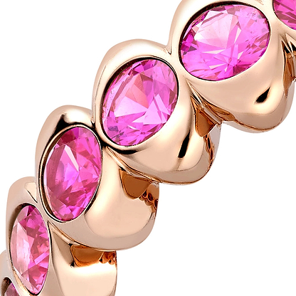 Colours of Love Rose Gold Pink Sapphire Eternity Ring | Fabergé
