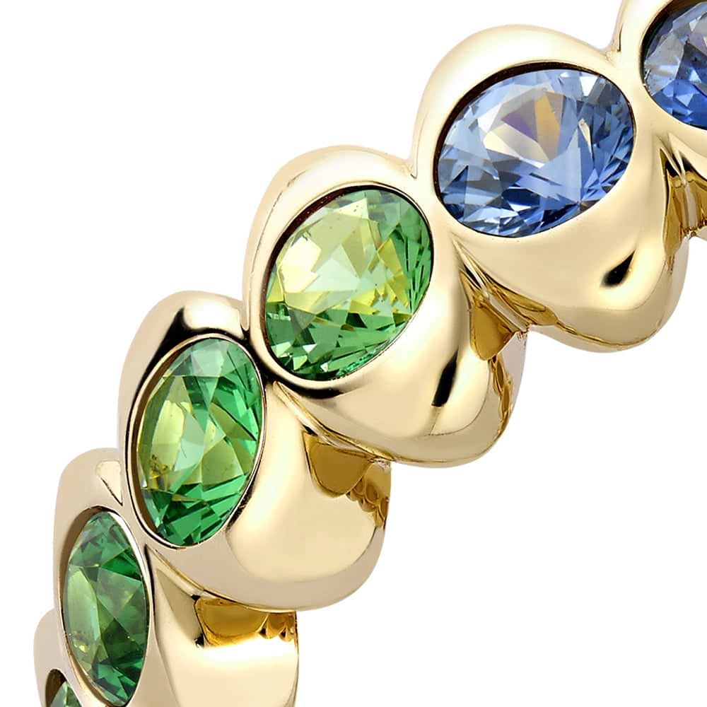 Yellow Gold Rainbow Multicoloured Gemstone Eternity Ring | Fabergé 2