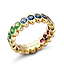 Yellow Gold Rainbow Multicoloured Gemstone Eternity Ring | Fabergé