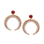 Crescent Rose Gold Ruby & Diamond Earrings | Fabergé