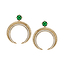 Hilal Yellow Gold Emerald & Diamond Earrings | Fabergé
