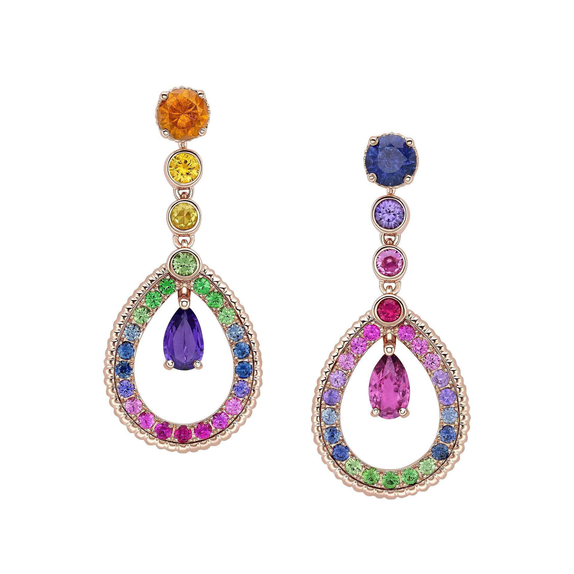 Teardrop Mixed Gemstone Earrings