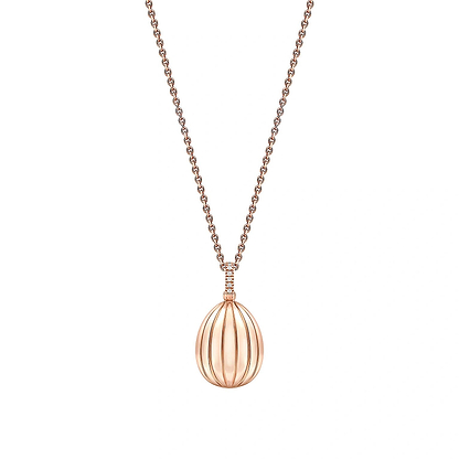 Colours of Love Rose Gold Diamond and Ruby ‘180’ Egg Pendant | Fabergé