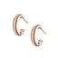 Rose Gold Fluted Hoop Earrings | Fabergé