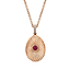 Colours Of Love Rose Gold Mini Fluted Ruby Egg Pendant