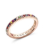 Rose Gold Multicoloured Gemstone Fluted Eternity Ring | Fabergé