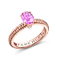 Rose Gold Pink Sapphire Fluted Ring | Fabergé