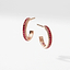 Rose Gold & Ruby Fluted Hoop Earrings | Fabergé