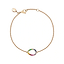 Rose Gold Rainbow Multicoloured Gemstone Egg Chain Bracelet | Fabergé
