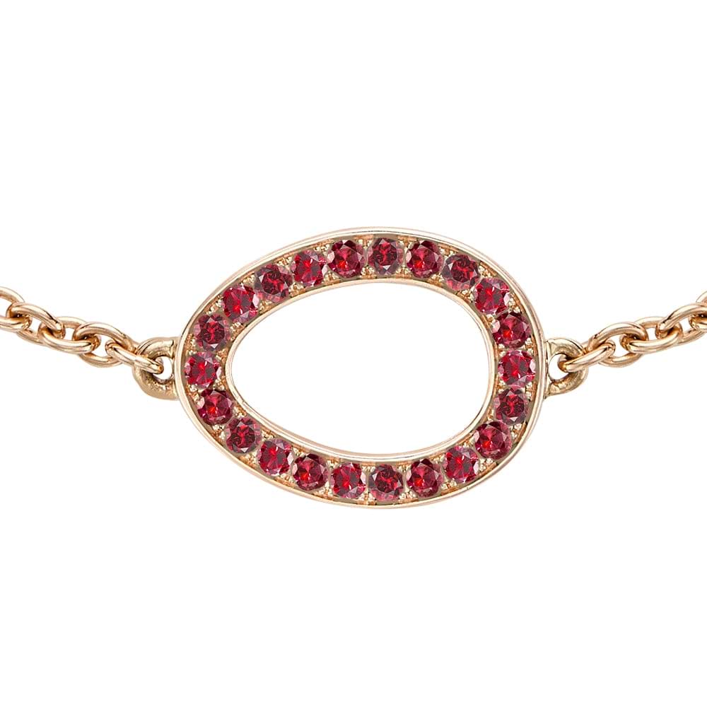 Rose Gold Ruby Egg Chain Bracelet | Fabergé 2