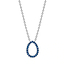 White Gold Blue Sapphire Egg Pendant | Fabergé