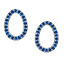 White Gold Blue Sapphire Egg Stud Earrings | Fabergé