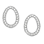 White Gold Diamond Egg Stud Earrings | Fabergé