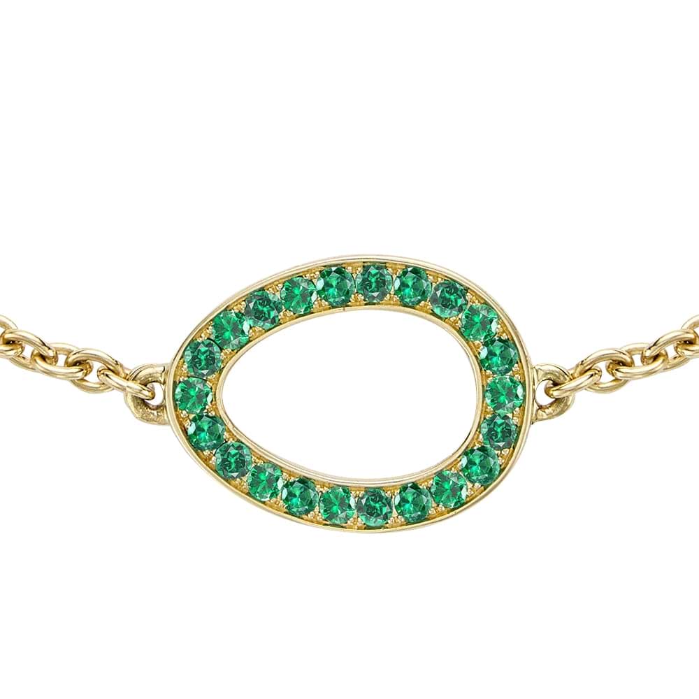 Yellow Gold Emerald Egg Chain Bracelet | Fabergé 2