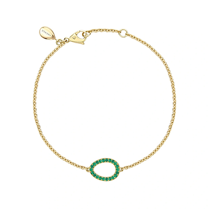 Yellow Gold Emerald Egg Chain Bracelet | Fabergé