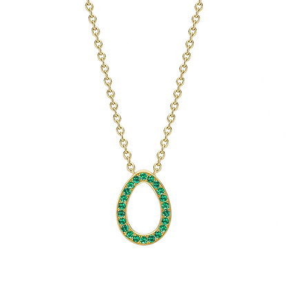 Yellow Gold Emerald Egg Pendant | Fabergé