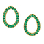 Yellow Gold Emerald Egg Stud Earrings | Fabergé