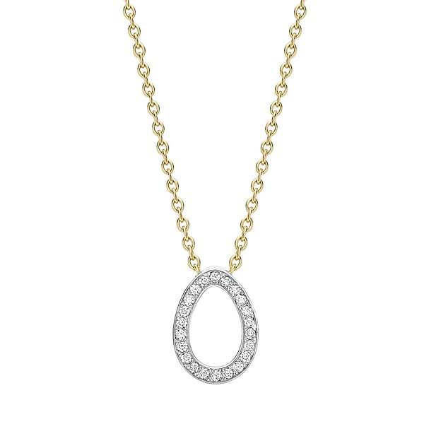 Yellow & White Gold Diamond Egg Pendant | Fabergé