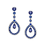 White Gold Blue Sapphire Teardrop Earrings | Fabergé