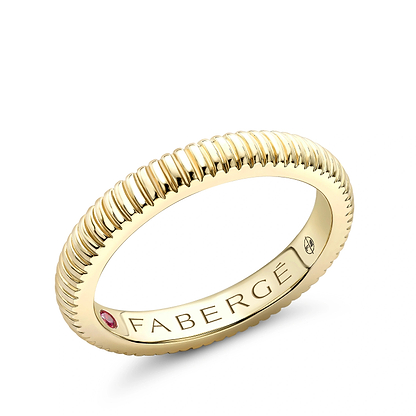 Yellow Gold Fluted Ring | Fabergé