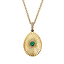 Colours Of Love Yellow Gold Mini Fluted Emerald Egg Pendant