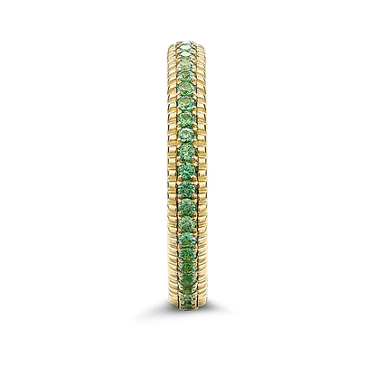 Yellow Gold Tsavorite Fluted Eternity Ring | Fabergé