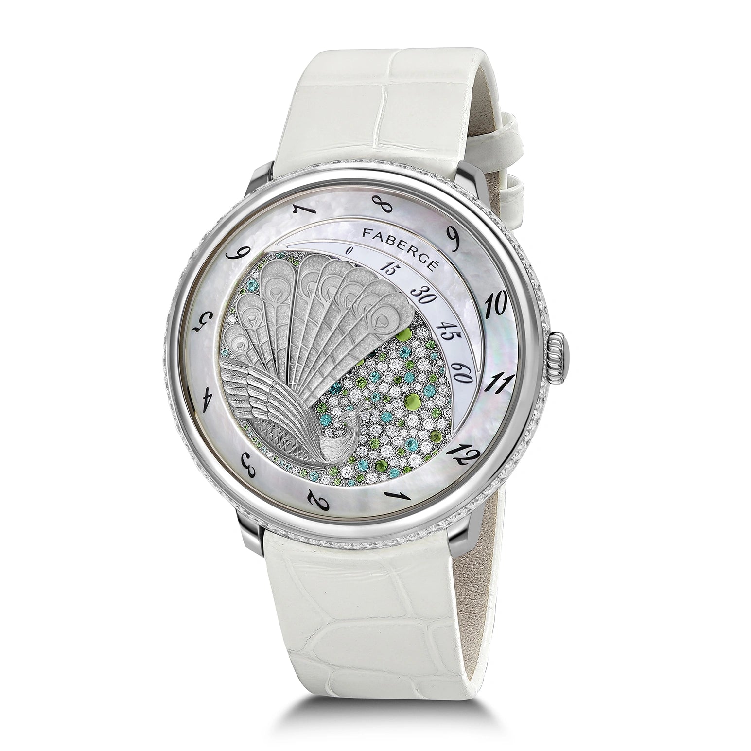 Platinum Compliquée Ladies' Peacock Watch | Fabergé