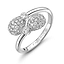White Gold Diamond Crossover Ring | Fabergé