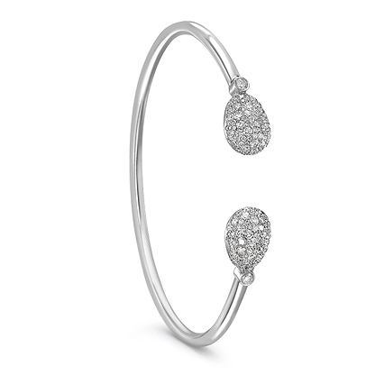 White Gold Diamond Open Bracelet | Fabergé